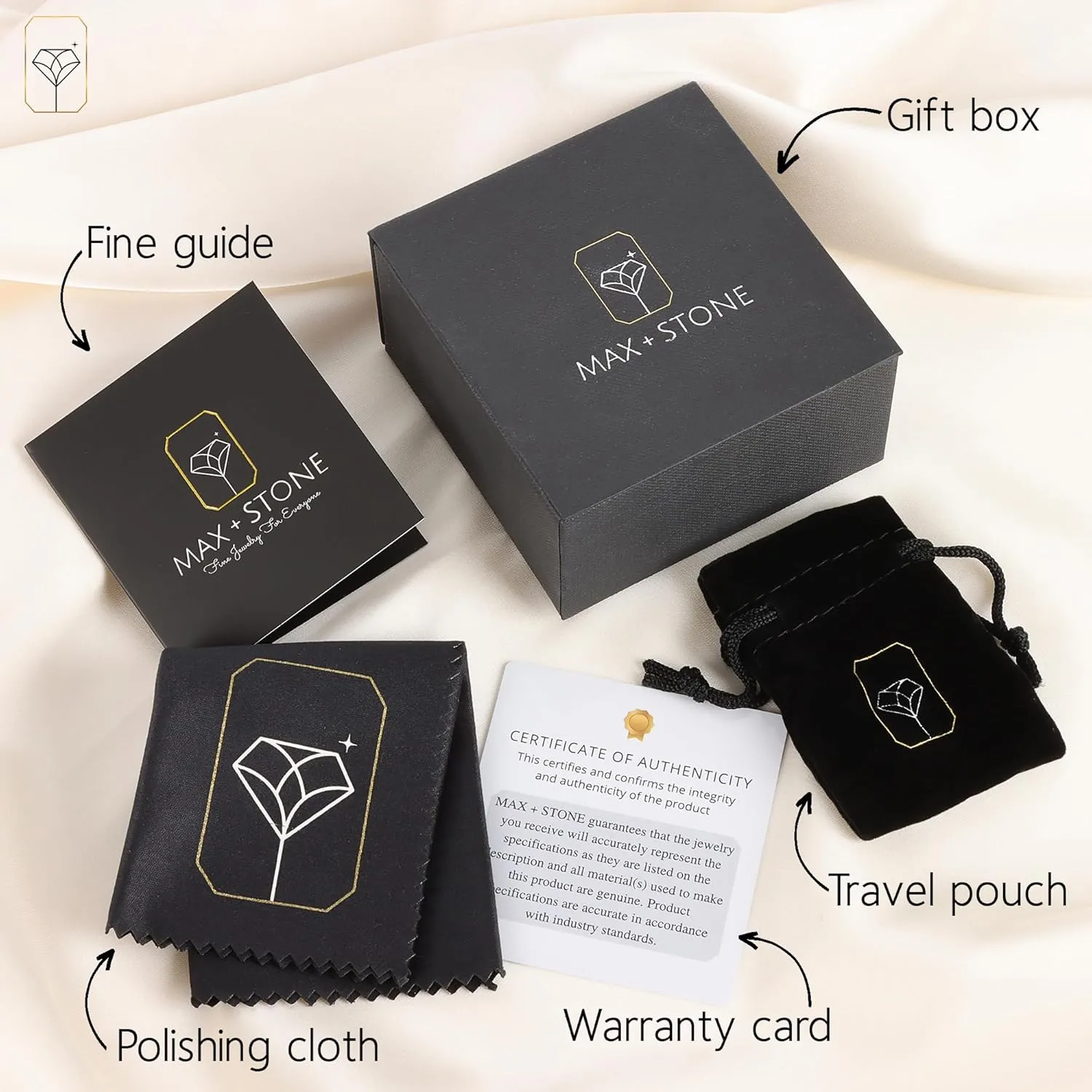 10k Yellow or White Gold Cushion Cut Gemstone Drop Earrings with Push Backs for Women with Genuine 1/3 Carat Diamonds and Birthstone by MAX   STONE