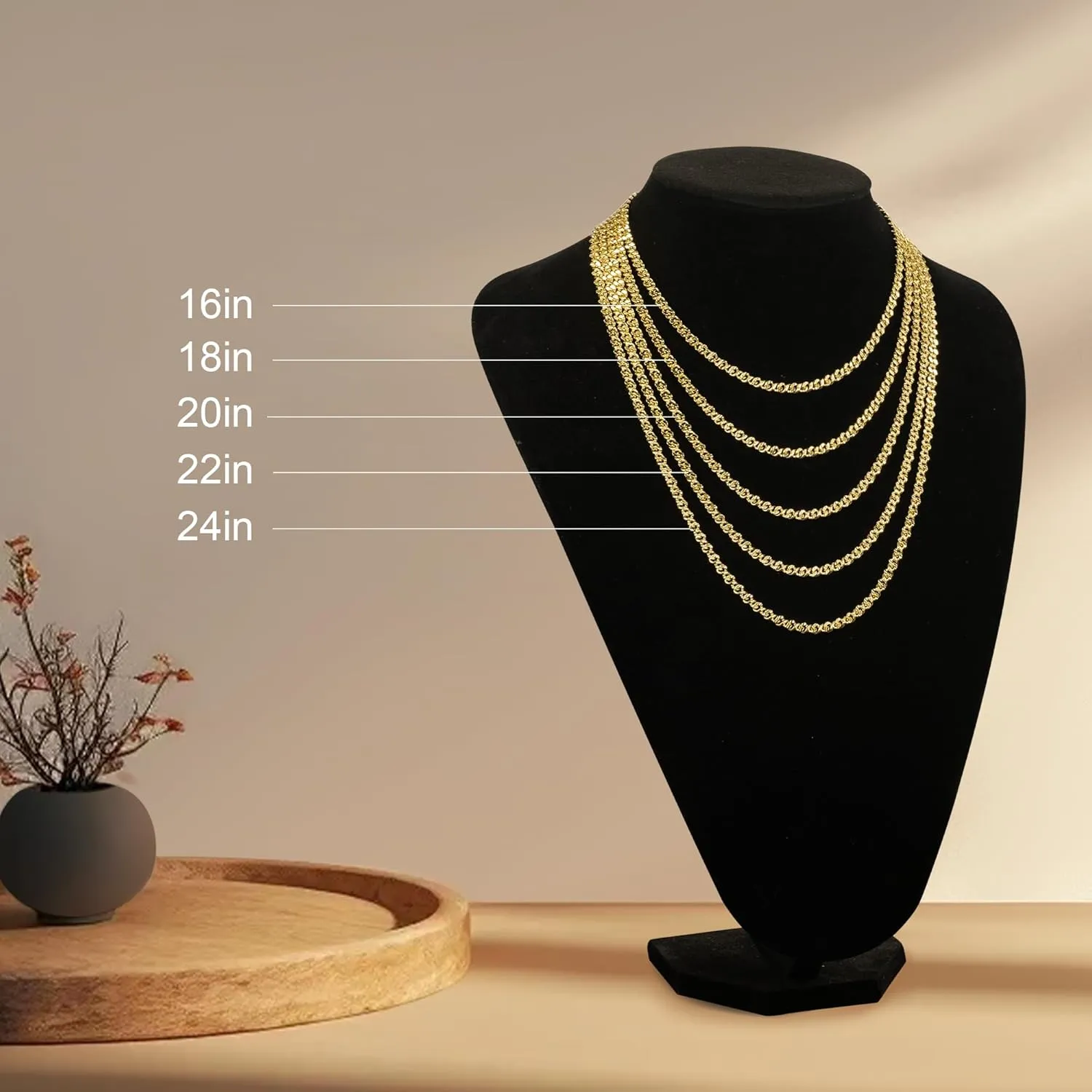 14K Gold Necklaces for Women Diamond Cut Golden Cuban Link Chain for Men Cuban Link Chain for Womens Engraved Patterns Chunky Gold Necklace for Women Non Tarnish 16-24IN