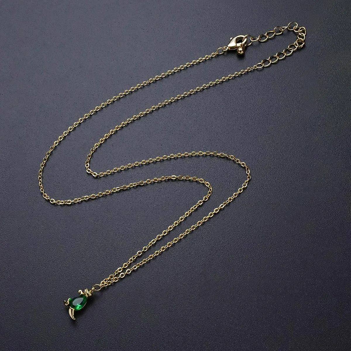 14K Gold Plated Cubic Zirconia Dinosaur Necklace for Women, Animal Gold Pendant Necklace Dainty Crystal Layered Necklace Chain Birthday Gift Jewelry