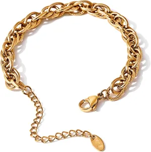 18K Gold Plated Bracelet for Women  Elegant and Trendy Friendship Bracelets for Women | Jewelry Gifts for Women | Durable, Adjustable, and Hypoallergenic Bracelet for Women