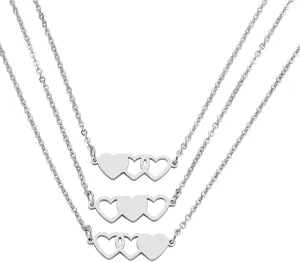 3 Sisters Bracelets Best Friends Necklace for 3 Set of 3 Heart Bracelets 3 BFF 3 Bestie Long Distance Friendship Gift