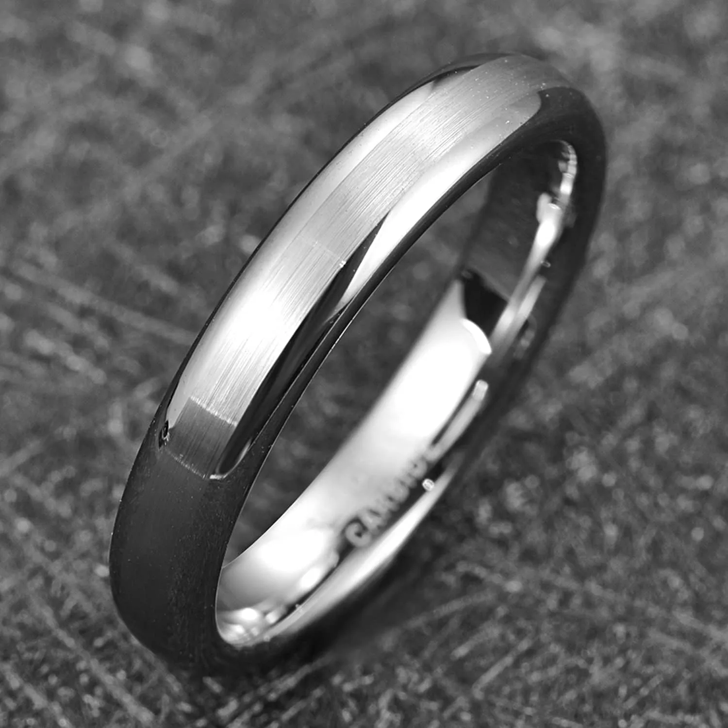 4mm/6mm Mens Rings Tungsten Rings for Women Silver Wedding Bands Brushed Polished Promise Rings for Women Engagement Ring Size 6-14