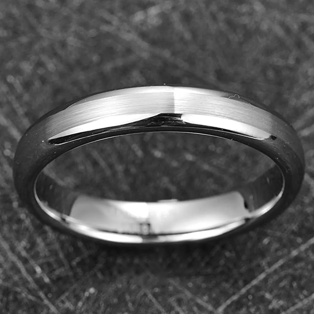 4mm/6mm Mens Rings Tungsten Rings for Women Silver Wedding Bands Brushed Polished Promise Rings for Women Engagement Ring Size 6-14