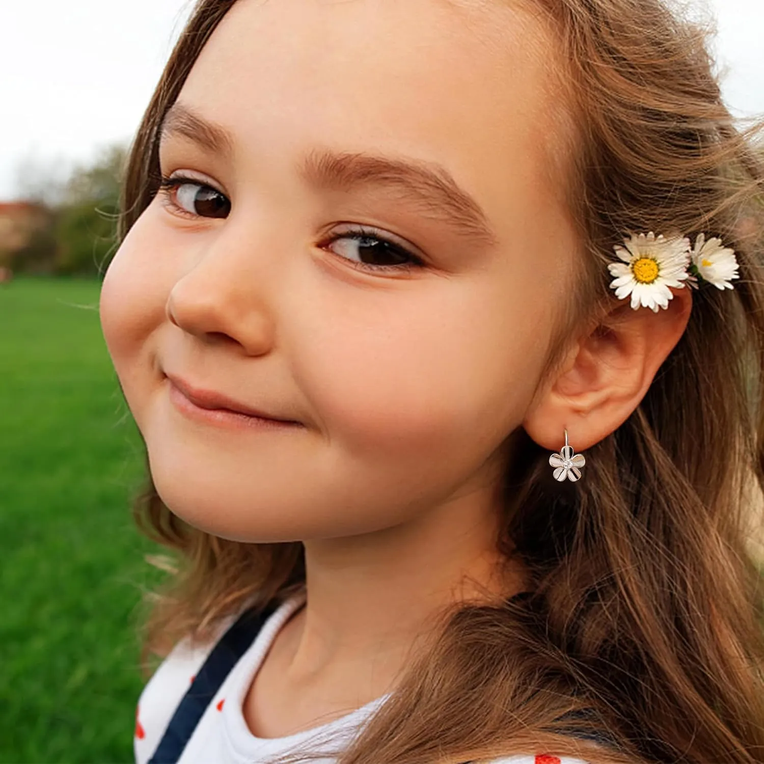 925 Sterling Silver Plumeria Flower Hoop Earrings for Women  18K Gold Plated Hypoallergenic Dangle Earrings, Lightweight Leverback Jewelry for Sensitive Skin, Valentines Day Gifts