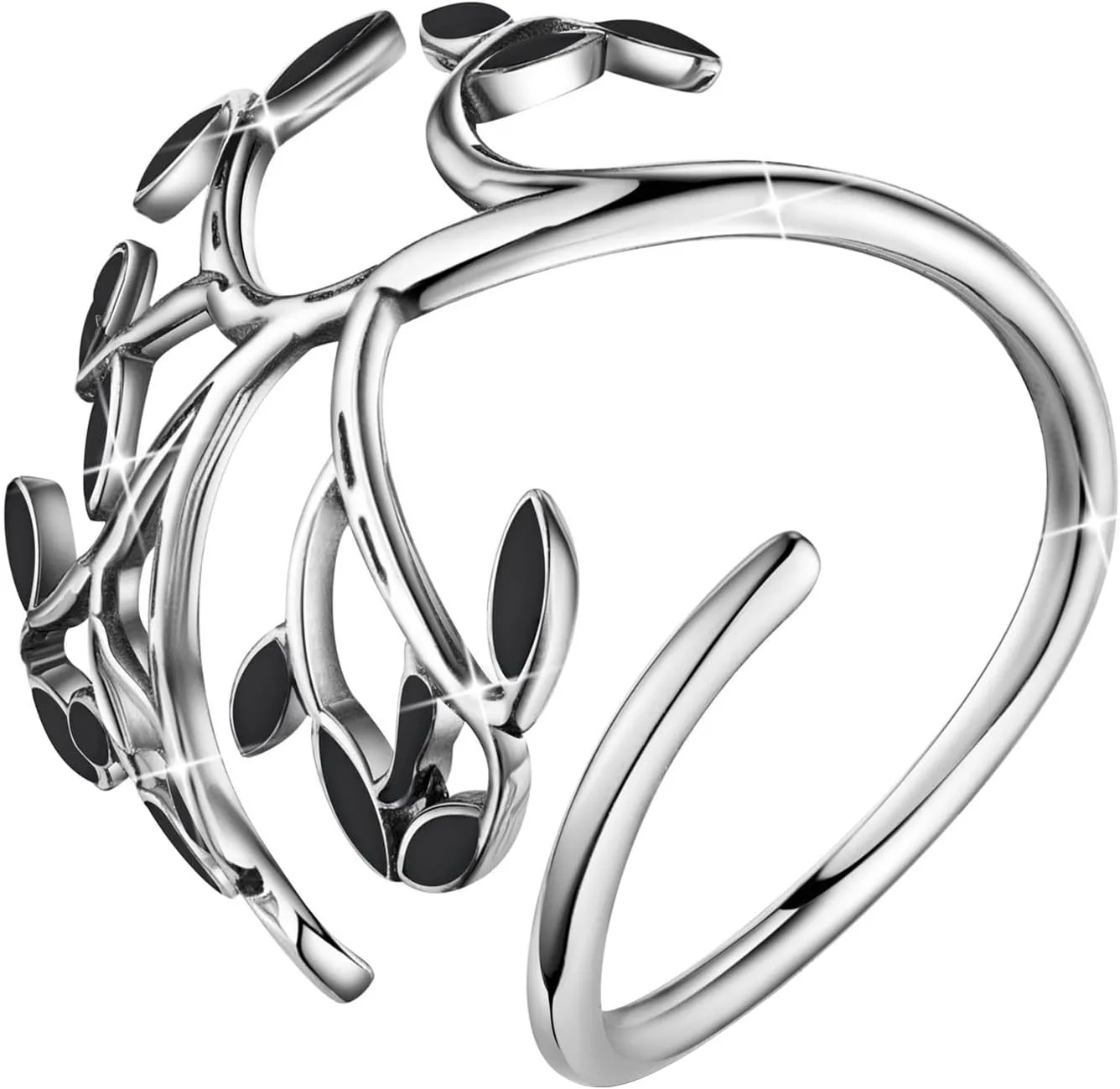 925 Sterling Silver Rings Tree of Life Ring Personalized Rings Branch Ring Enamel Ring Adjustable Rings Jewelry Gifts for Women