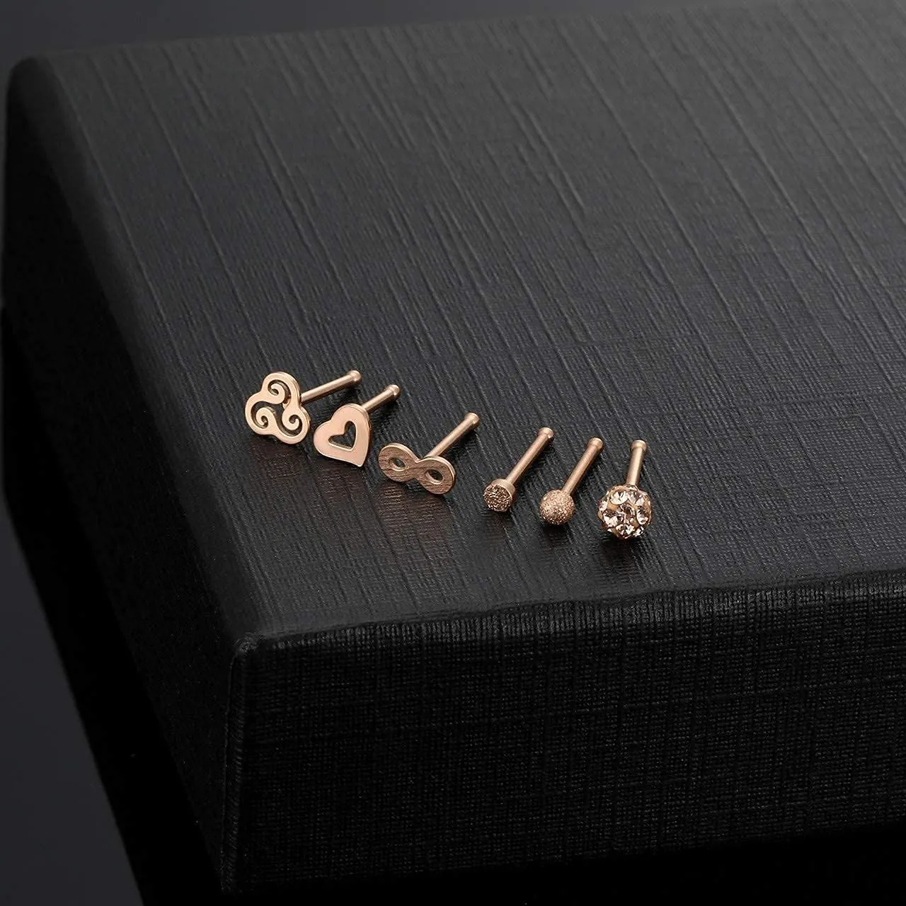 AllerPierce 20G Nose Rings Set 30-40Pcs Bone Screw L Shaped Studs Hypoallergenic Tragus Cartilage Ring Hoop Stainless Steel Piercing Jewelry for Women Men