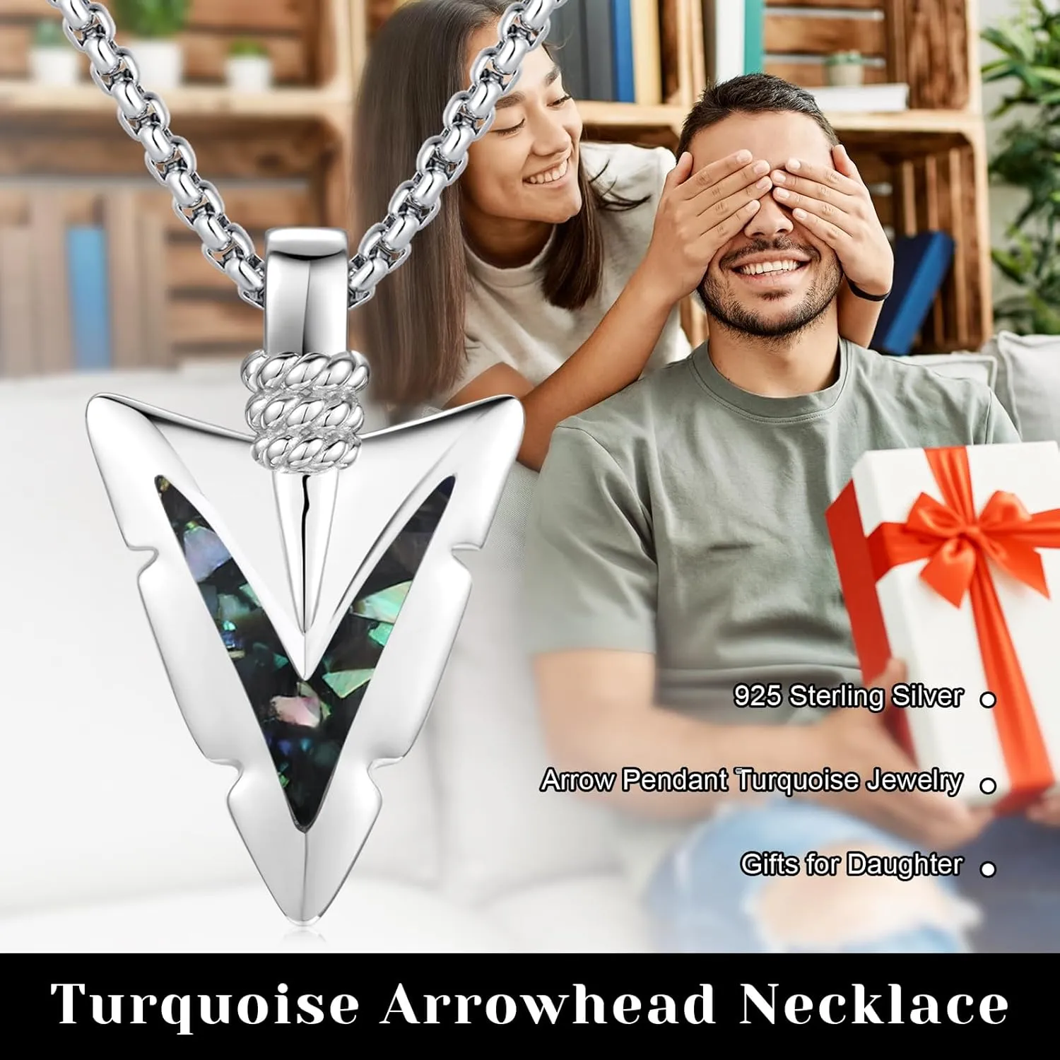 Arrowhead Necklace 925 Sterling Silver Arrow Pendant Necklace Jewelry Gifts for Men Women