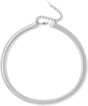 Badu Chunky Gold Stainless Steel Choker Necklace For Women Stretch Snake Shain Non Tarnish Gold Triple Necklace