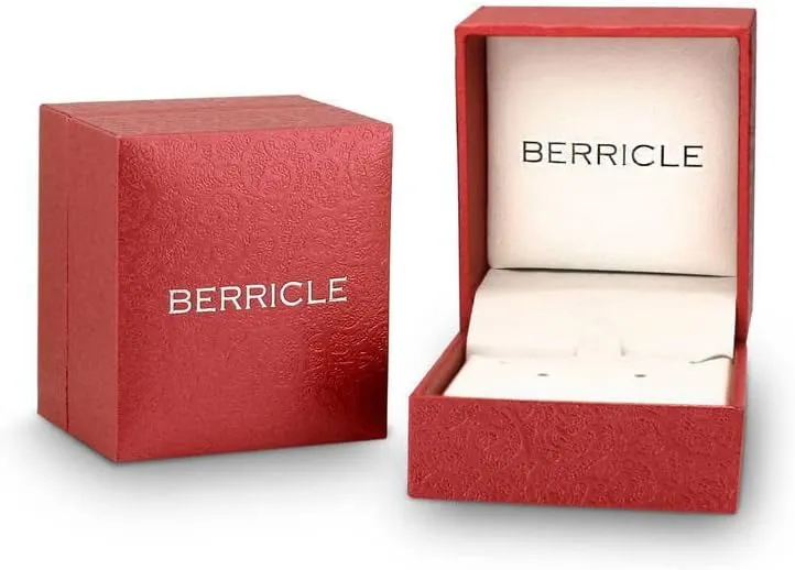 BERRICLE Sterling Silver Solitaire Round Cut Cubic Zirconia CZ Statement Anniversary Stud Earrings for Unisex, Rhodium Plated, Size 4mm - 9mm
