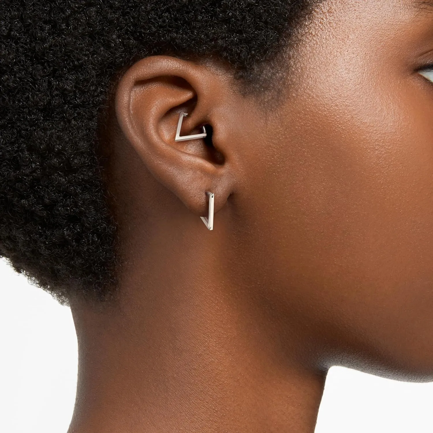 BodyBonita 16G Gold/Silver Triangle Septum Rings Piercings - 316L Stainless Steel Nose Rings Hoops CZ Nostril Piercing Jewelry Clicker Hoop Daith Conch Tragus Rook Earring for Women Men 6/8/10mm