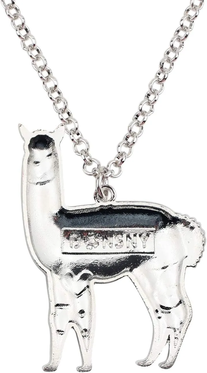 BONSNY Zinc Enamel Alloy South America Floral Alpaca Necklace Chain Pendant Jewelry For Women Charms Gifts