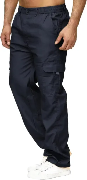 Cargo Pants for Men Relaxed Fit Pants Loose Fit Men's Classic-Fit Expandable-Waist Flat-Front Pant Mens Joggers with