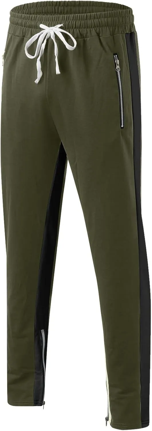 Cargo Sweatpants for Men Mens Lounge Pants Jogger Pants Slim Fit Bodybuilding Tapered Sweatpant with Pockets Running