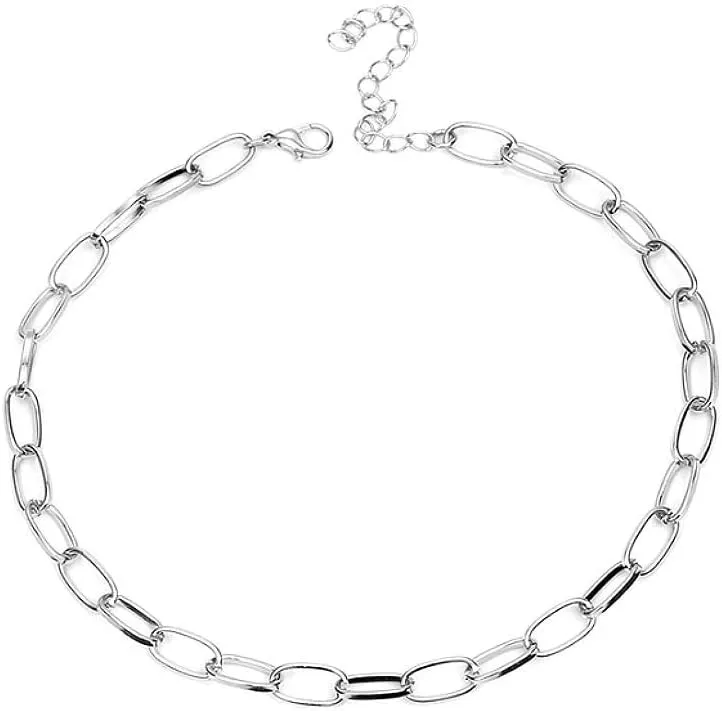 Cathercing Women Choker Necklace Chain Thin Link Necklace for Women Trendy Jewelry Necklaces Chains Punk