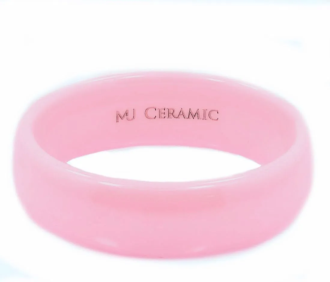 Ceramic Wedding Band Classic High Polished Ring Varying Colors and Widths to Choose From