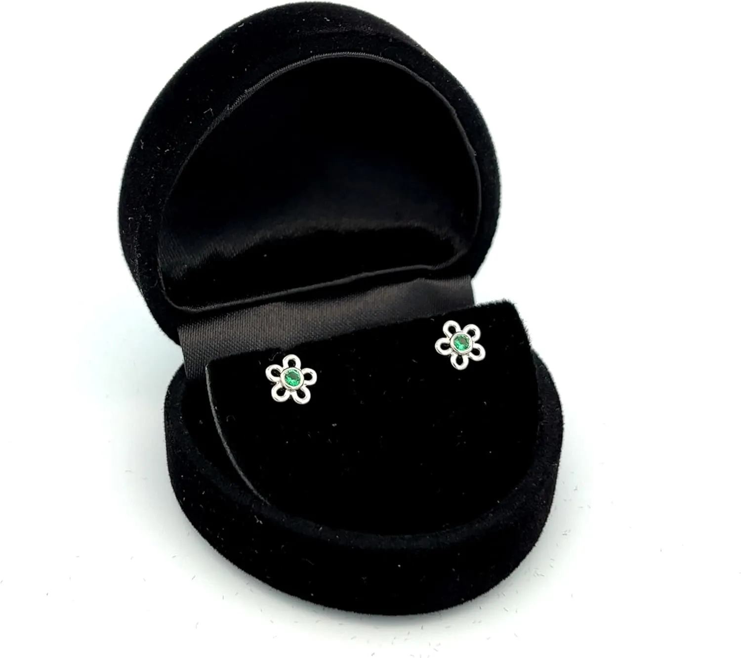 Cherished Moments Girls' Sterling Silver CZ Simulated Birthstone Daisy Earrings with Screw Back (6mm)