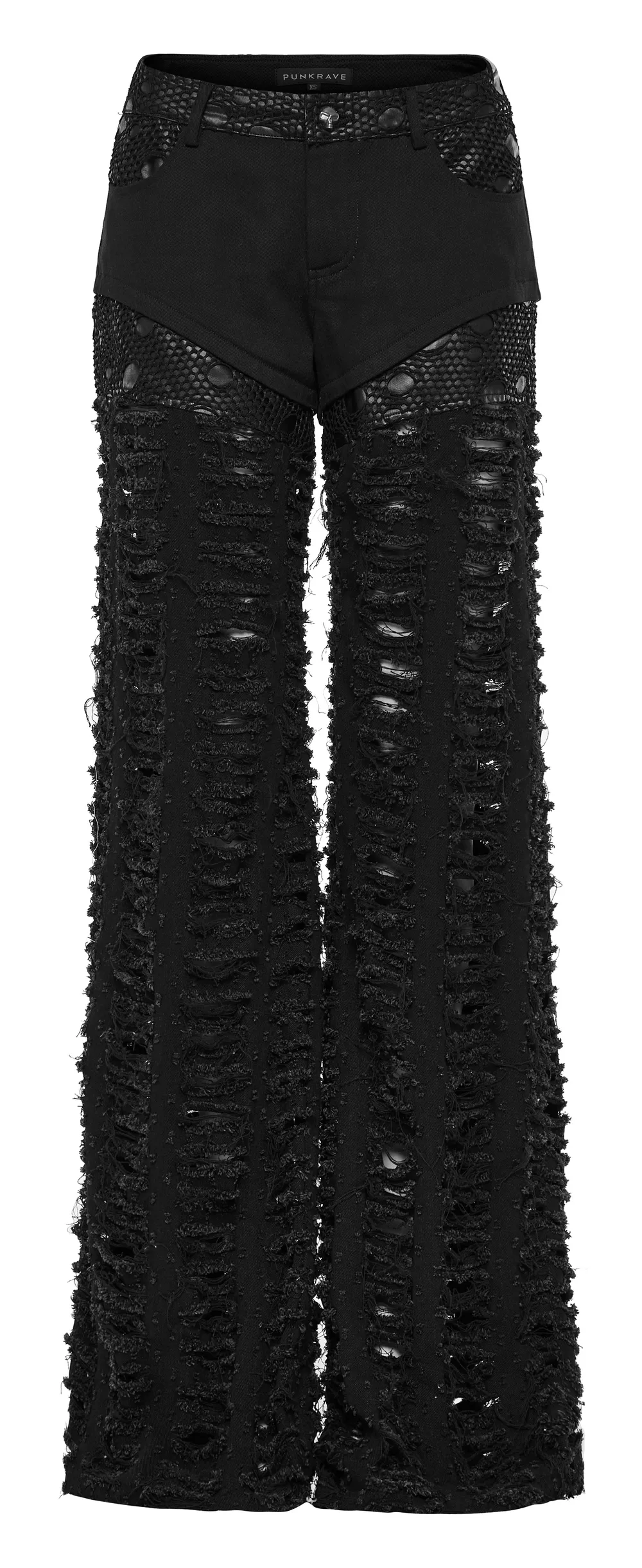 Chic Ripped Decadent Mesh Goth Trousers Women