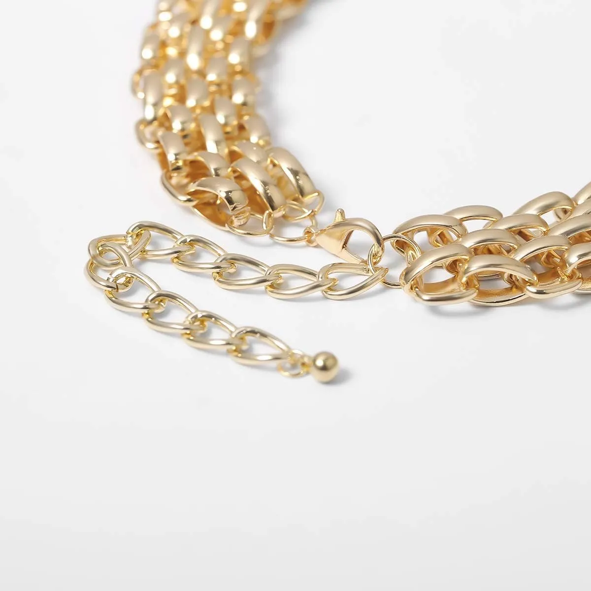 Chunky Gold Necklace Chunky Necklaces for Women Gold Statement Necklace Trendy Thick Chain Necklace Cuban Link Chain Necklace Punk Chain Choker Necklace Trendy Jewelry
