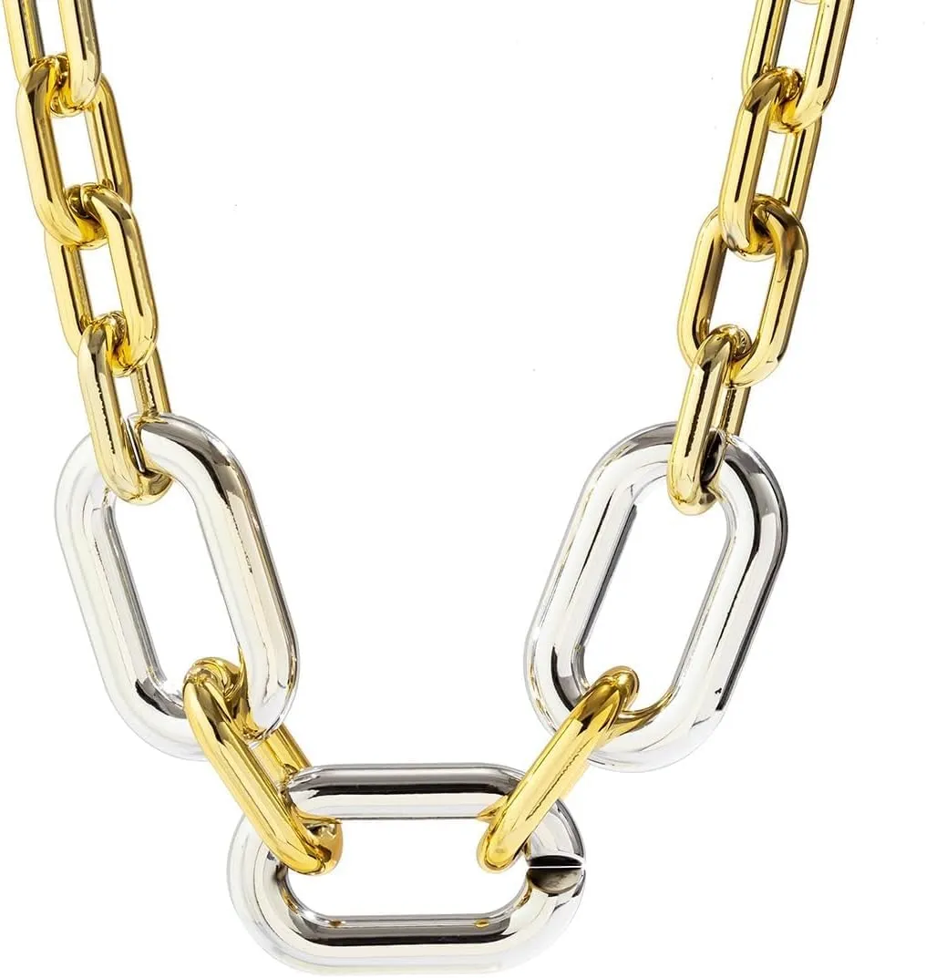 Chunky Gold Necklace Chunky Necklaces for Women Gold Statement Necklace Trendy Thick Chain Necklace Cuban Link Chain Necklace Punk Chain Choker Necklace Trendy Jewelry