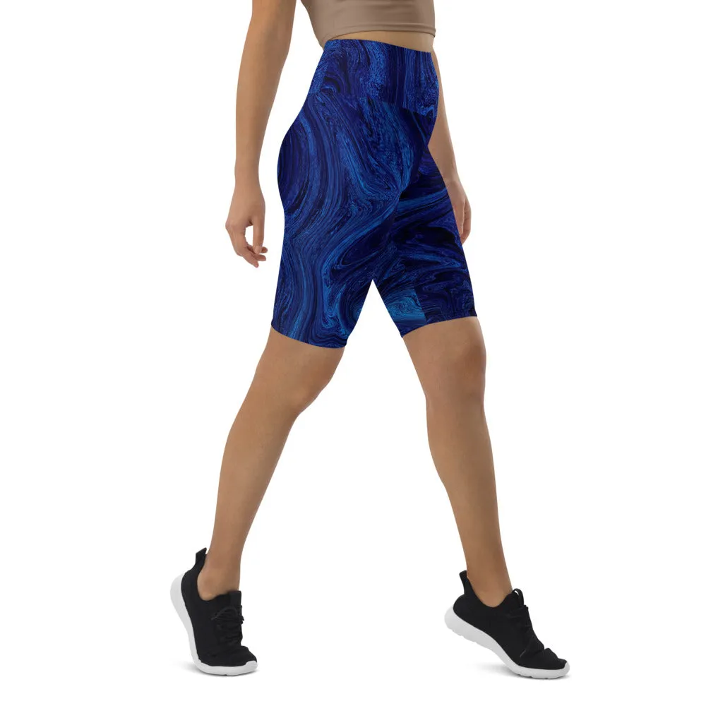 Compression Bike Short-Blue Marble