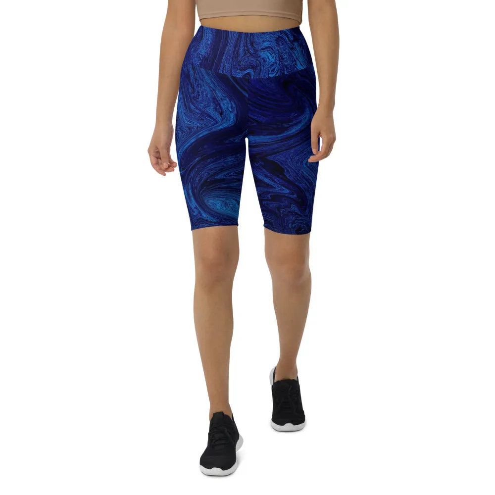 Compression Bike Short-Blue Marble