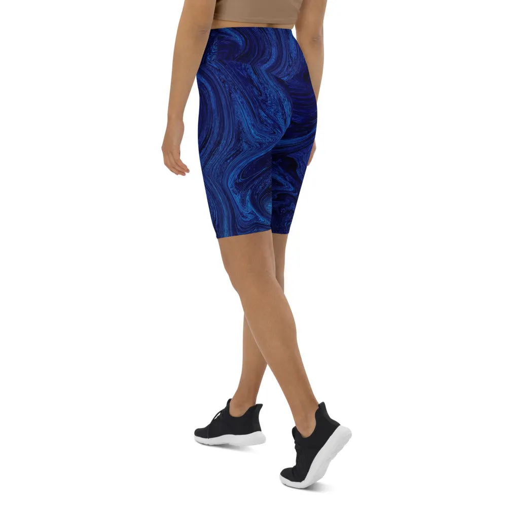 Compression Bike Short-Blue Marble