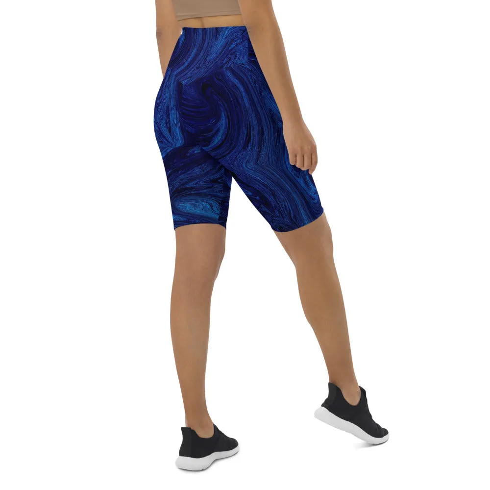 Compression Bike Short-Blue Marble
