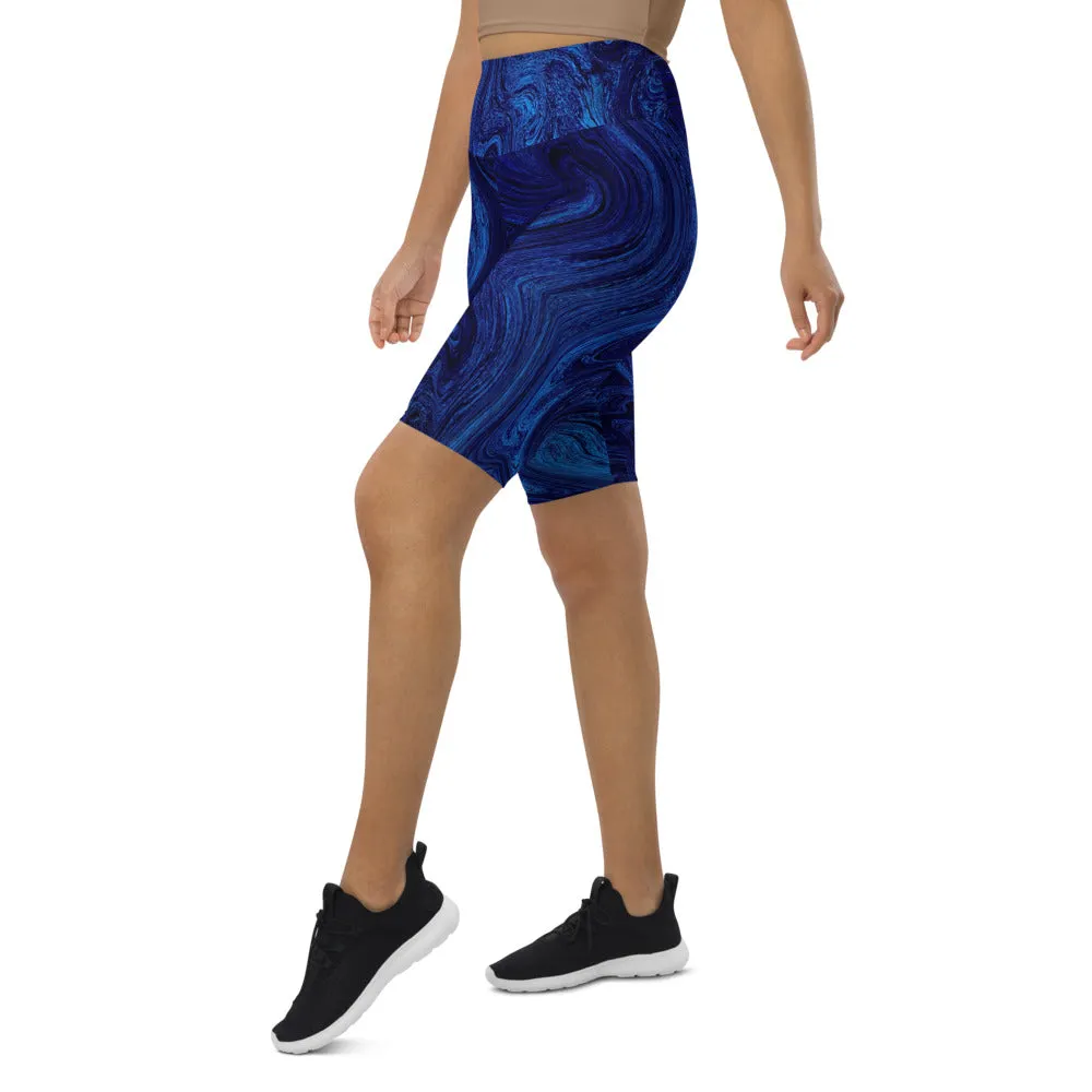 Compression Bike Short-Blue Marble