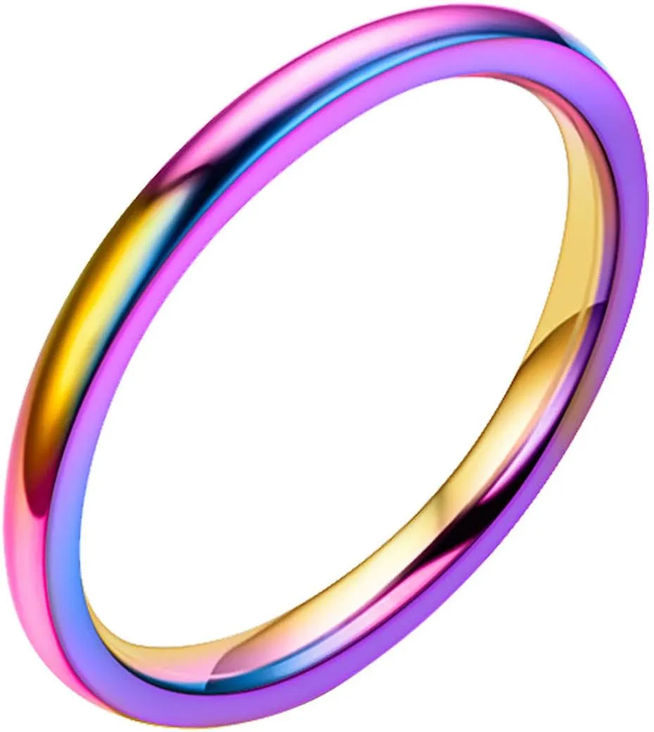 Contracted Women's Fine Polished Ring Tail Fashion Couple Hand 2MM Ring Rings Rings for Men Snake (Multicolor, 5)