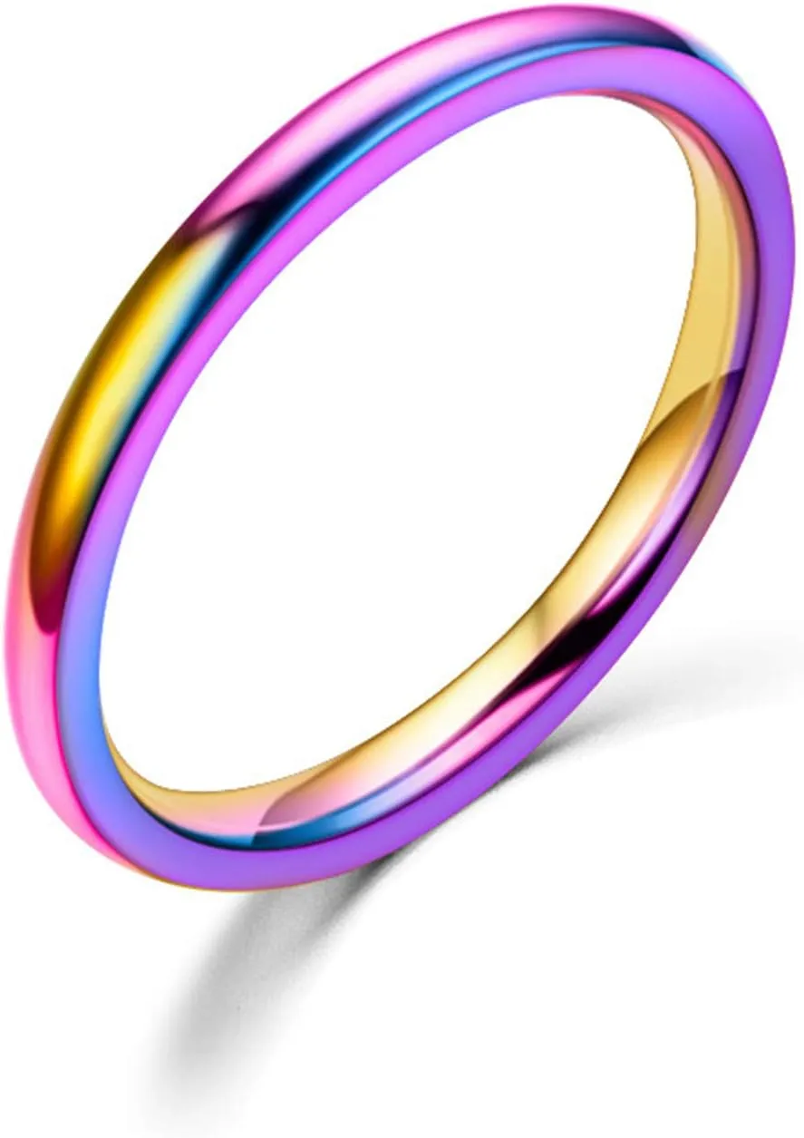 Contracted Women's Fine Polished Ring Tail Fashion Couple Hand 2MM Ring Rings Rings for Men Snake (Multicolor, 5)