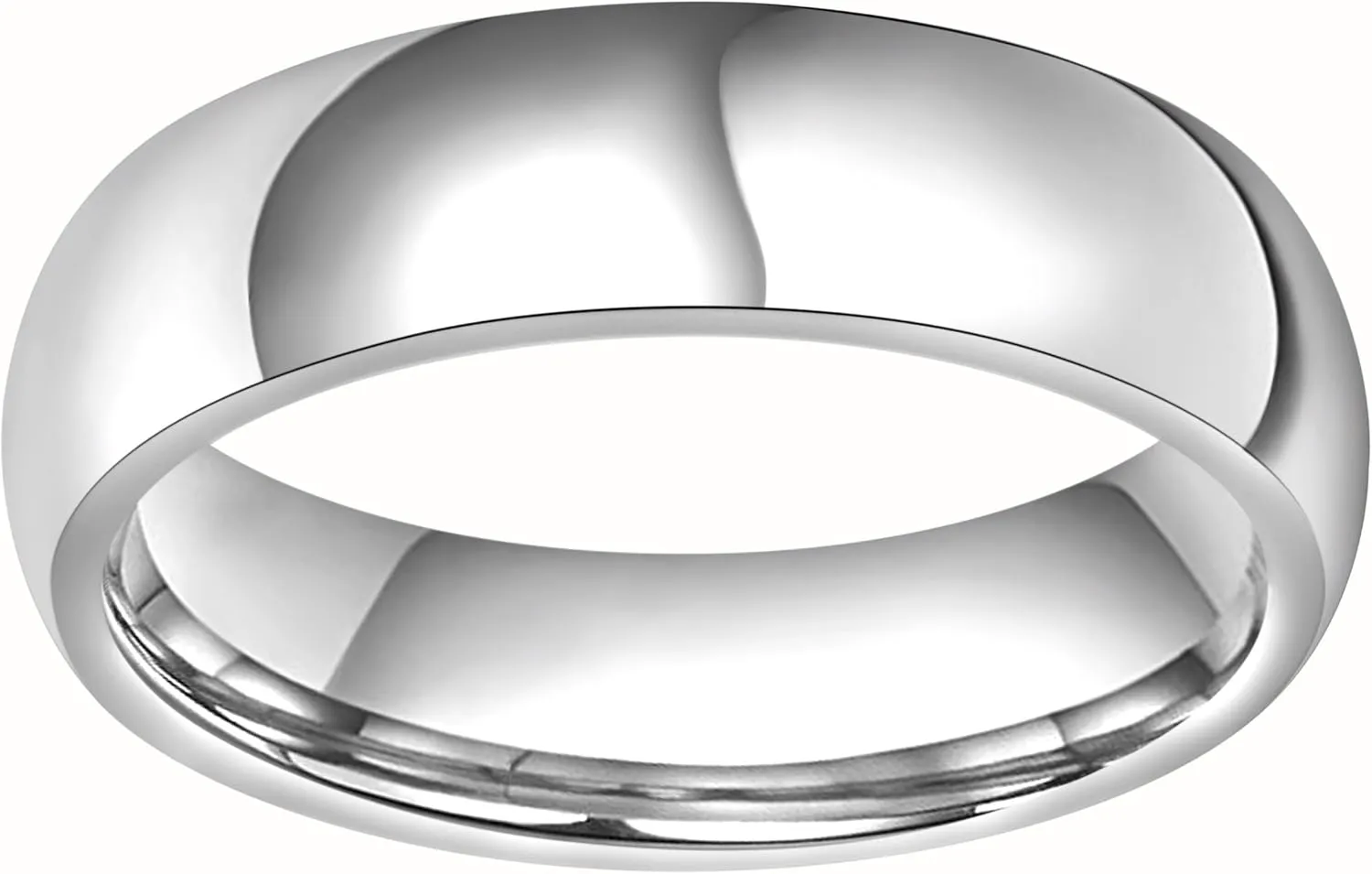 CROWNAL 4mm 6mm 8mm Titanium Wedding Couple Bands Rings Men Women Dome Polished Engraved I Love You Comfort Fit Size 4 To 16