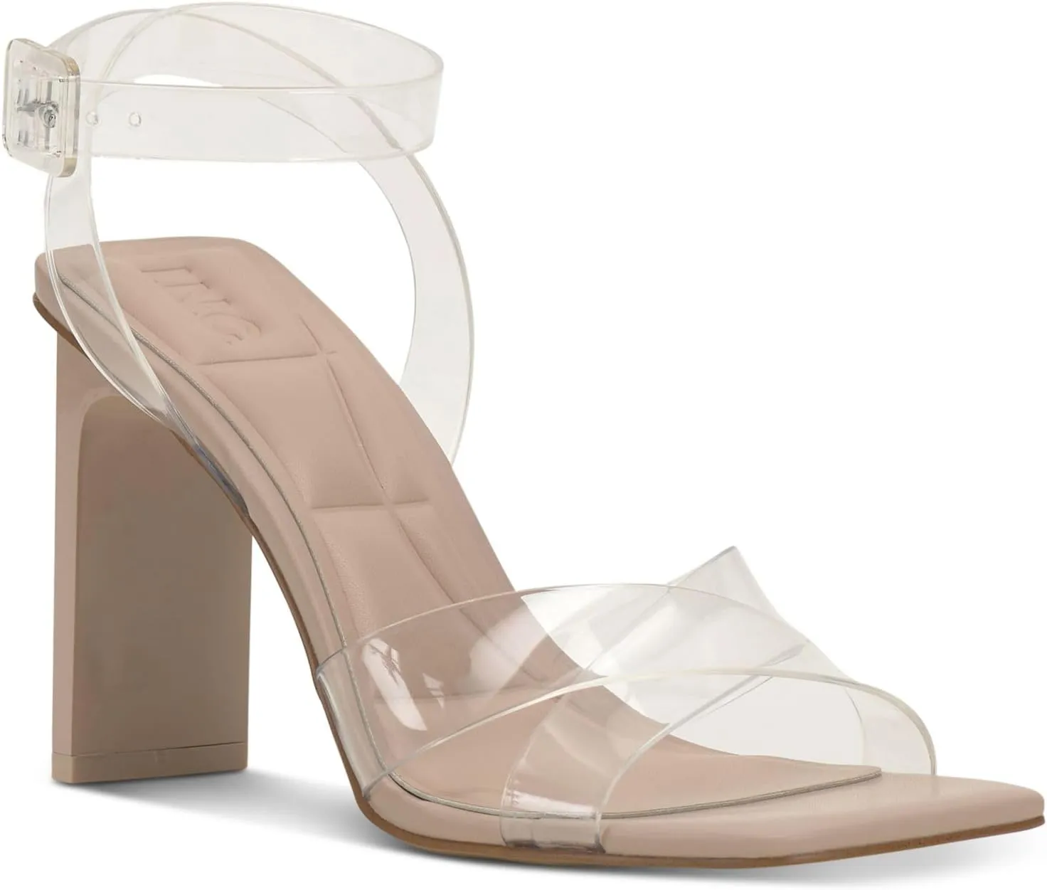Cufflinks Inc. INC Womens Averna Criss-Cross Front Ankle Strap Heels 8.5 Medium (B,M), Clear Vinyl