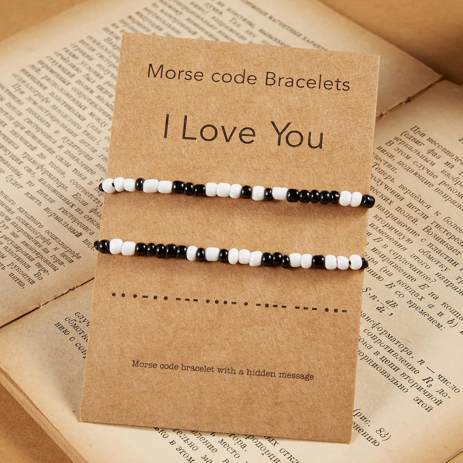 Desimtion Gifts for Boyfriend, Couples Bracelets for Him Girlfriend Her, I Love You Morse Code Bracelet, Long Distance Relationships Matching Bracelets