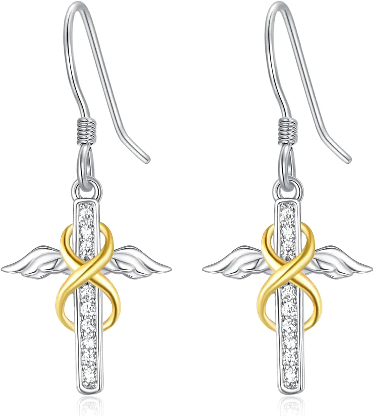 Dreamboat Sterling Silver Cross Earrings for Women Dangle Earrings Faith Christian Jewelry Confirmation Religious Gifts for Mom