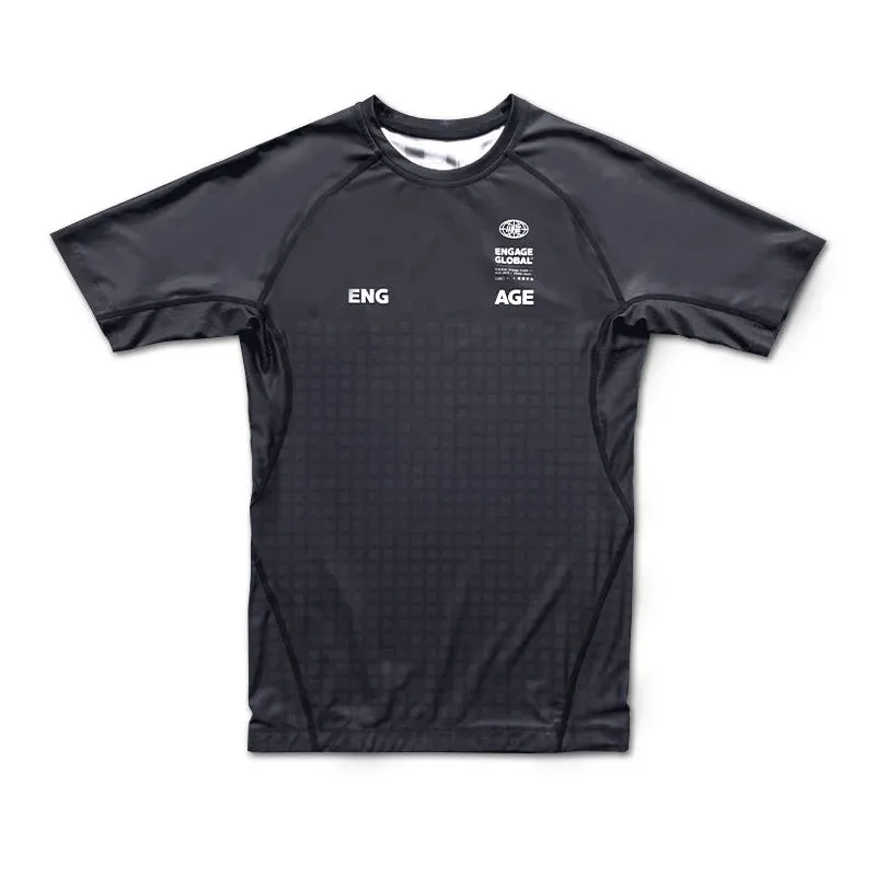 Engage Grid Tech Black Short Sleeve Rash Guard