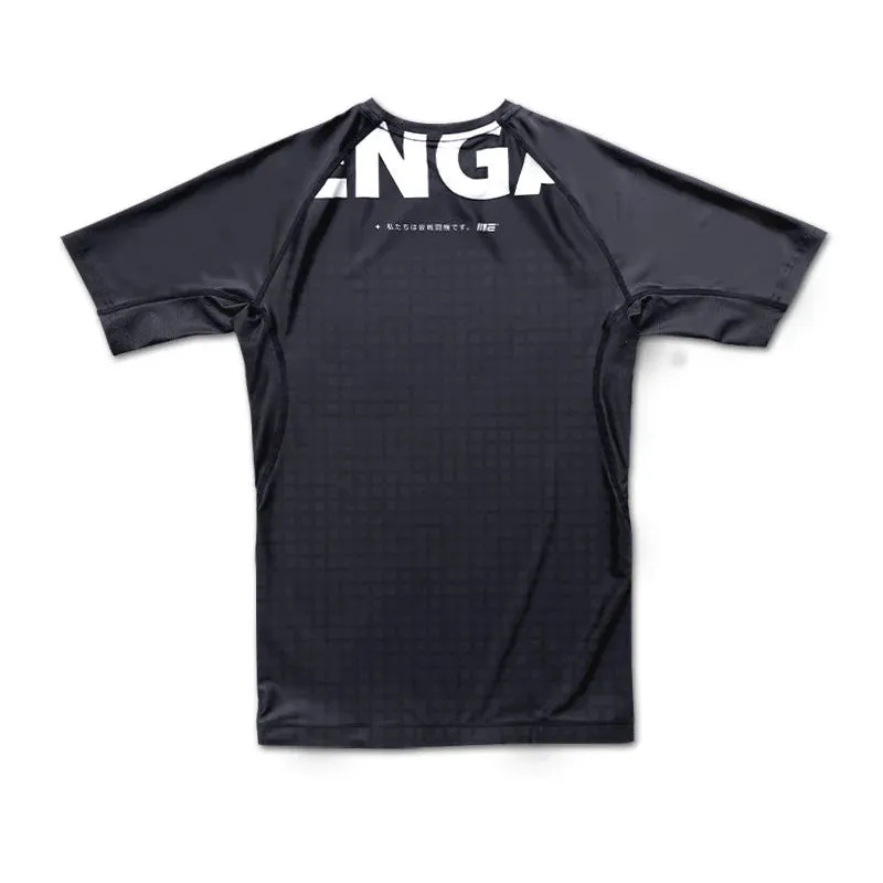 Engage Grid Tech Black Short Sleeve Rash Guard
