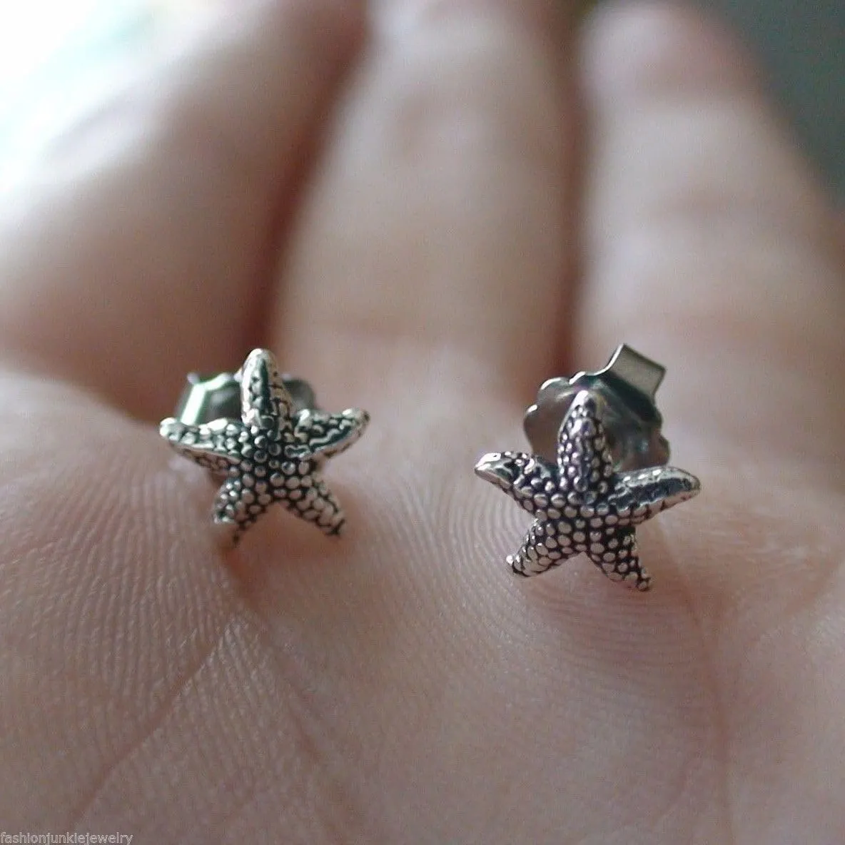 FashionJunkie4Life Sterling Silver Nautical Stud Earrings with Butterfly Backs