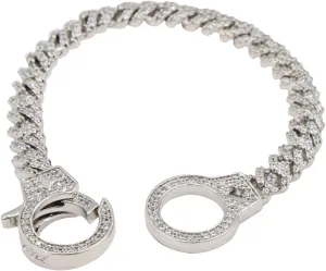 GLD Shop Prong Cuban Bracelet - Handcuff/Rounded Cross/Micro Diamond/Diamond Styles - 6MM/12MM/19MM Sizes - 6/7/8/9 Inch Lengths - Gold/White Gold - Unisex
