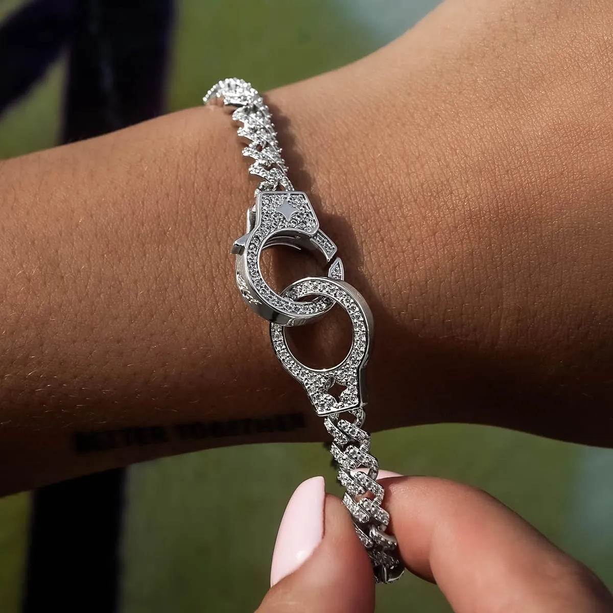 GLD Shop Prong Cuban Bracelet - Handcuff/Rounded Cross/Micro Diamond/Diamond Styles - 6MM/12MM/19MM Sizes - 6/7/8/9 Inch Lengths - Gold/White Gold - Unisex