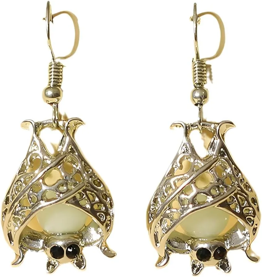 Glow in the Dark Bat Dangle Earrings Little Witchy Vampire Earrings Jewelry for Women