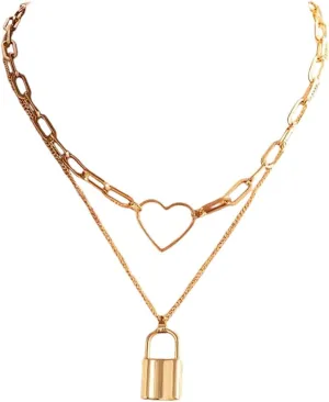 Gold Color Metal Simple Imitation Pearl Round Sequin Moon Butterfly Rose Flower Pendant Necklaces Hers Fashion Jewelry