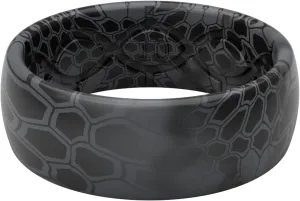 Groove Life Kryptek Camo Silicone Ring Breathable Rubber Wedding Rings for Men, Lifetime Coverage, Unique Design, Comfort Fit Ring