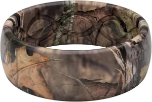 Groove Life Mossy Oak Camo Silicone Ring Breathable Rubber Wedding Rings for Men, Lifetime Coverage, Unique Design, Comfort Fit Ring