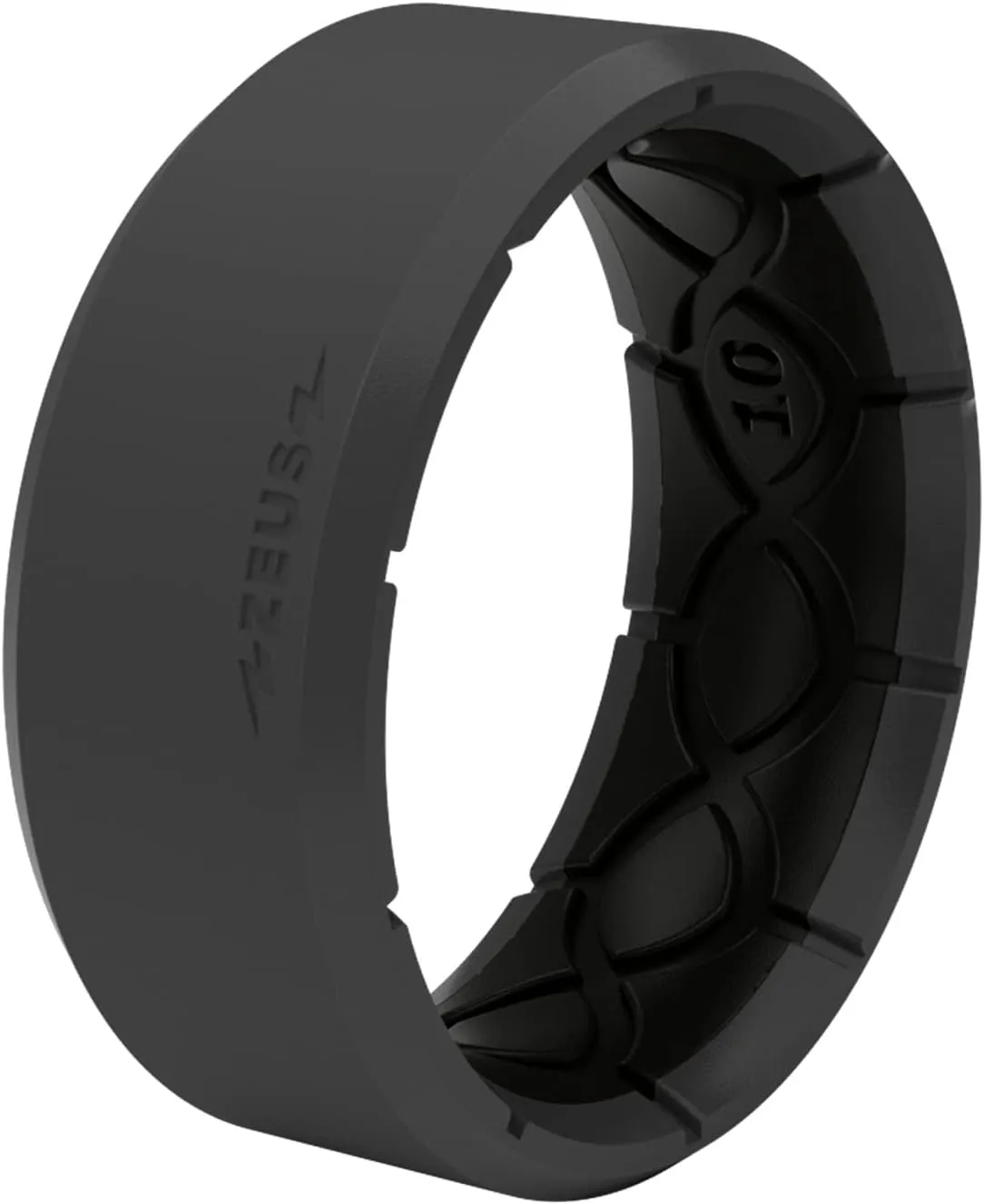 Groove Life Zeus Silicone Ring - Breathable Rubber Wedding Rings for Men, Lifetime Coverage, Unique Design, Comfort Fit Ring