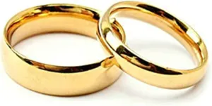 Gualiy Couples Rings Stainless Steel, 4/6mm Width Gold Polished Rings Gold Wedding Band Ring Size 5-13