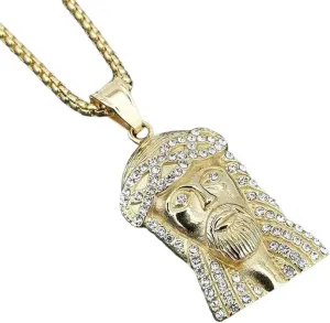 HA1TOKYO Inlaid Christian Jesus Pendant CHA1rm Men's Pendant Religious Amulet Hip Hop Punk Jewelry Accessories Party Gift No CHA1in