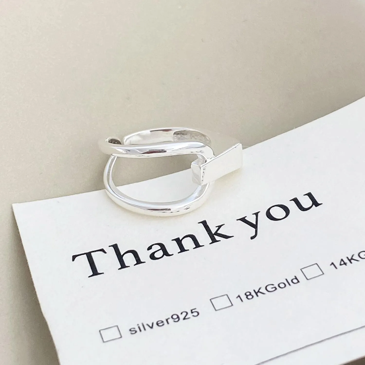 Handmade Rings 925 Sterling Silver Band Ring Adjustable Open Knuckle Rings Thumb Ring Statement Rings for Women Minimalist Jewelry