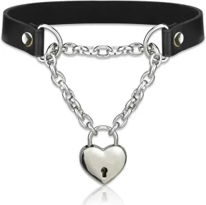 Heart Slip Chain Necklace for Women Heart O-ring Slip Chain Choker Pull Chain Necklaces Long Gothic Chain Necklace Adjustable Lariat Y-Necklace Trendy Stuff
