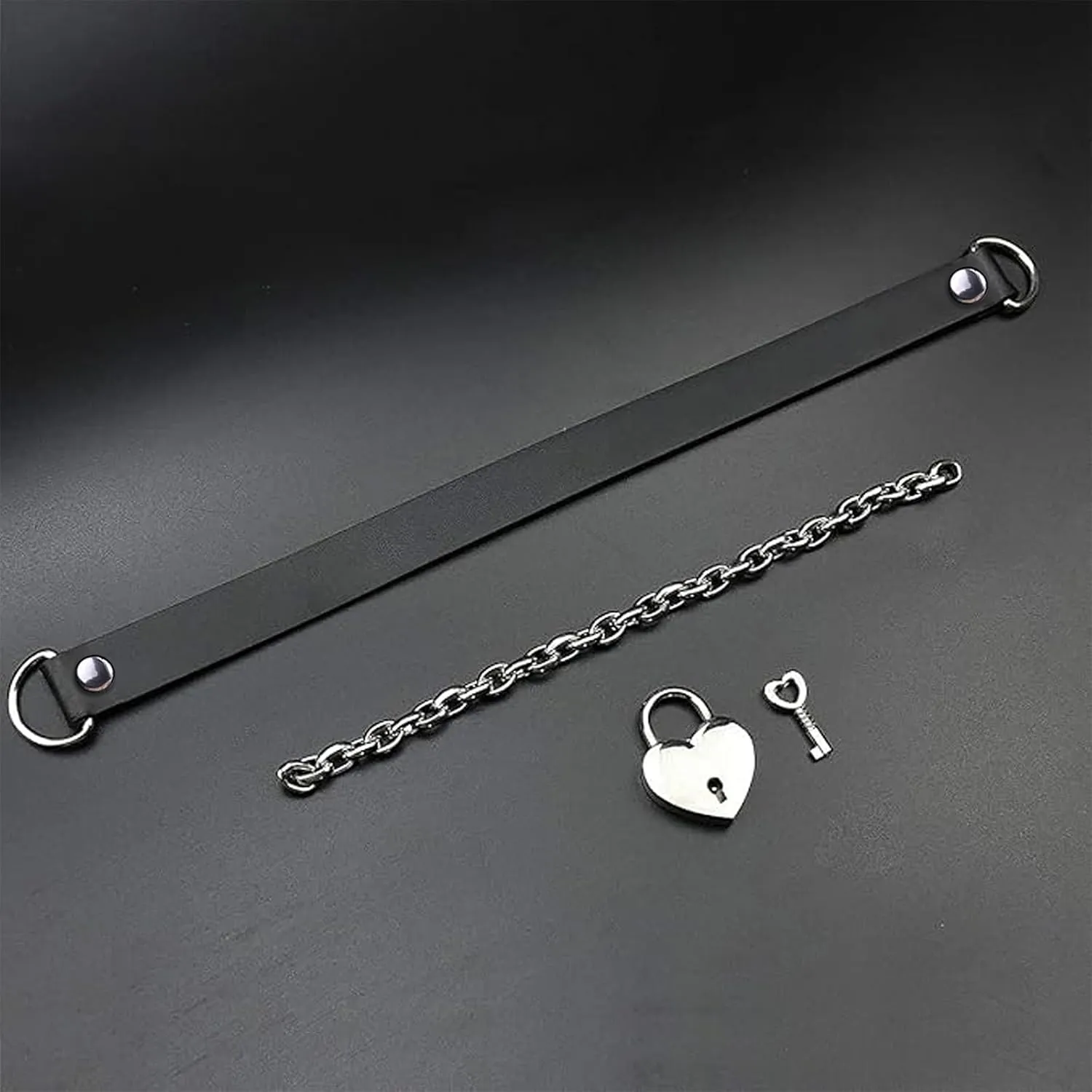 Heart Slip Chain Necklace for Women Heart O-ring Slip Chain Choker Pull Chain Necklaces Long Gothic Chain Necklace Adjustable Lariat Y-Necklace Trendy Stuff