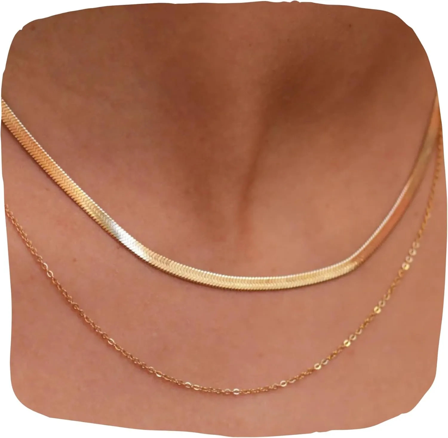 Hey Harper Gold Necklace For Women Trendy Necklace - 14K Golden PVD Coating Waterproof & Sweatproof Non Tarnish Jewelry Chain Necklaces